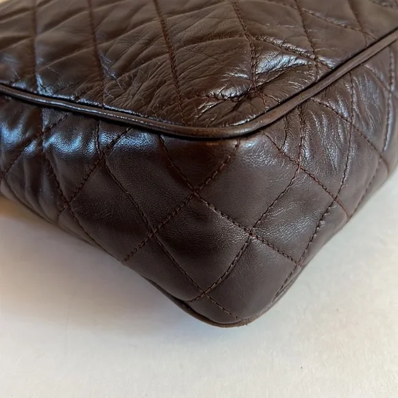 CHANEL brown lamb skin camera bag - Picture 10 of 16